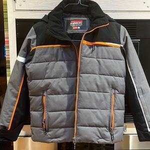 Karbon boys size 12 jacket. Gray & orange.